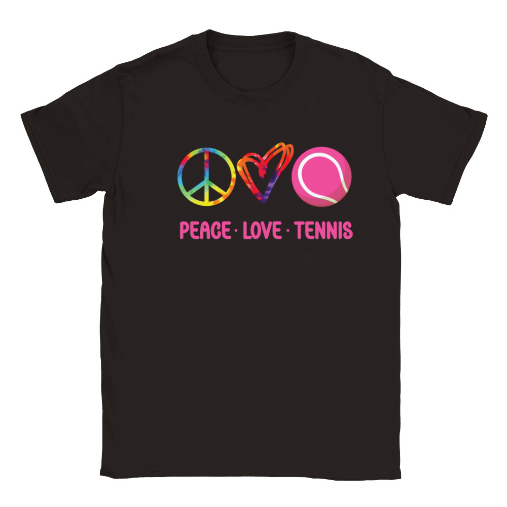 Funny Tennis Player Racket Tie Dye Classic Kids Crewneck T-shirt