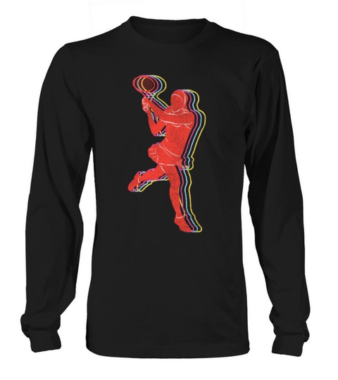 Funny Tennis Player Racket Retro Long sleeved Unisex