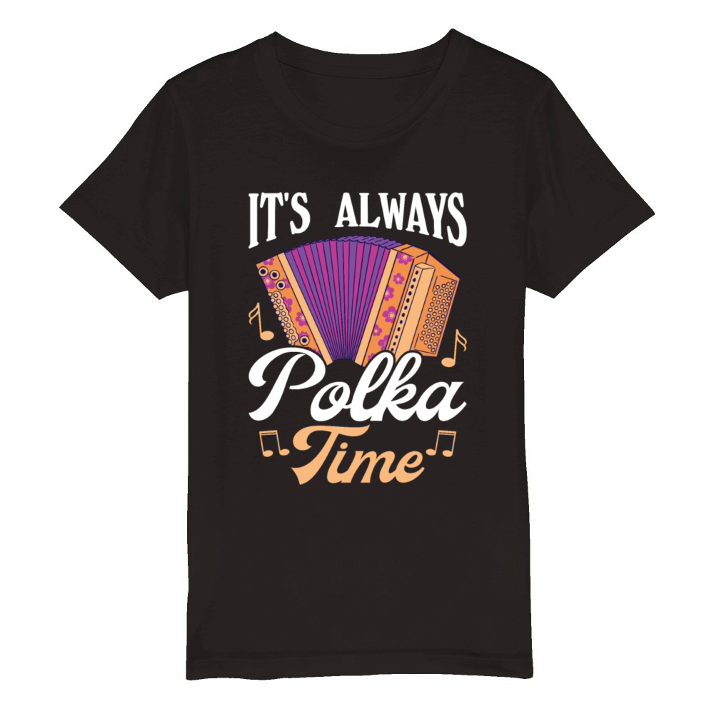 Funny Polka Dance Design for a Polka Muscian Organic Kids Crewneck T-shirt