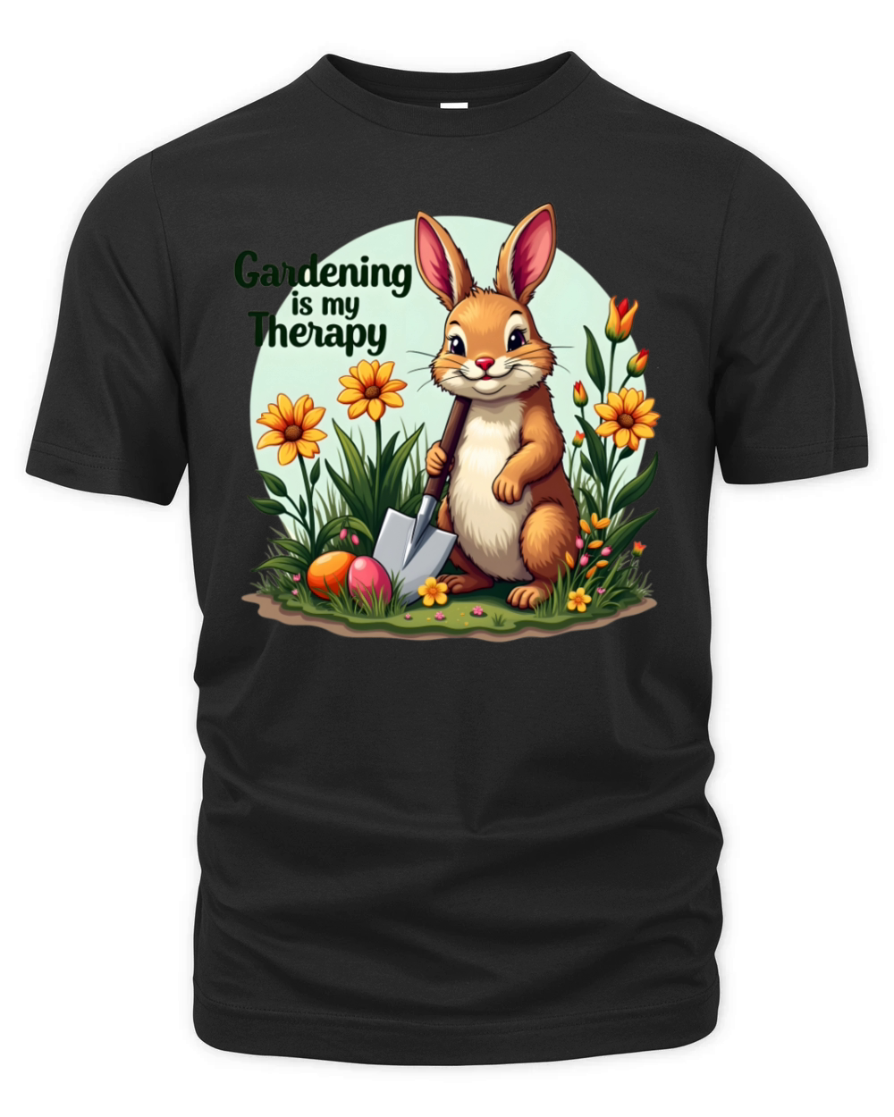 Gardening Is My Therapy Vector Design Organic Unisex T-shirt