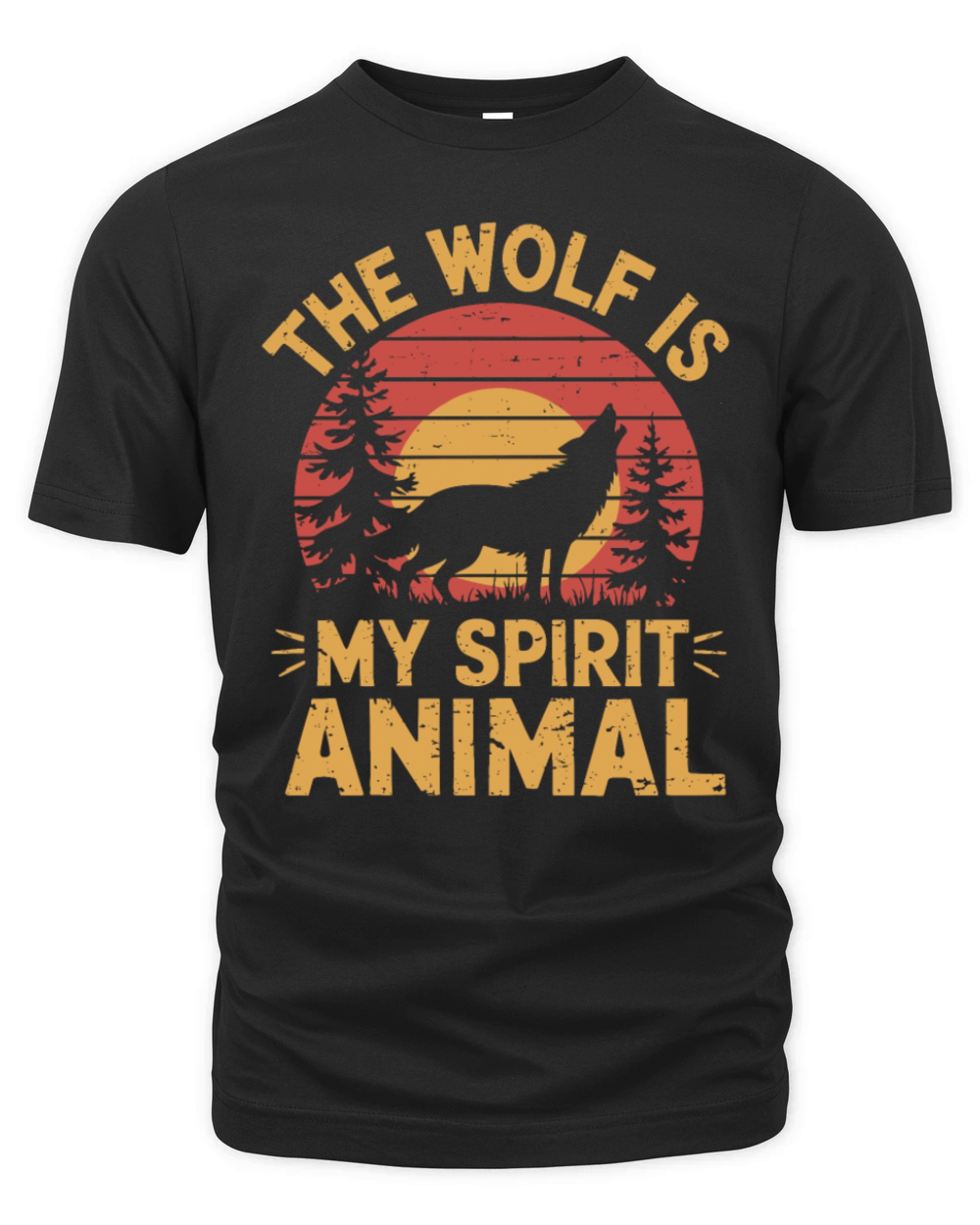 The Wolf Is My Spirit Animal Howling Wolf Organic Unisex T-shirt