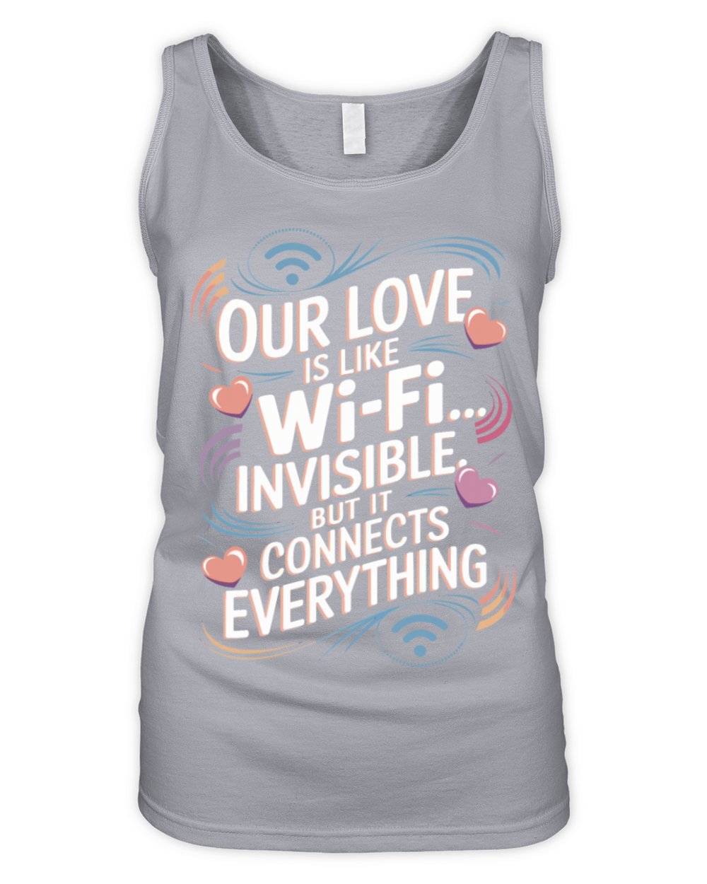 Funny Couples Wi-Fi Love Organic Women's Tank Top