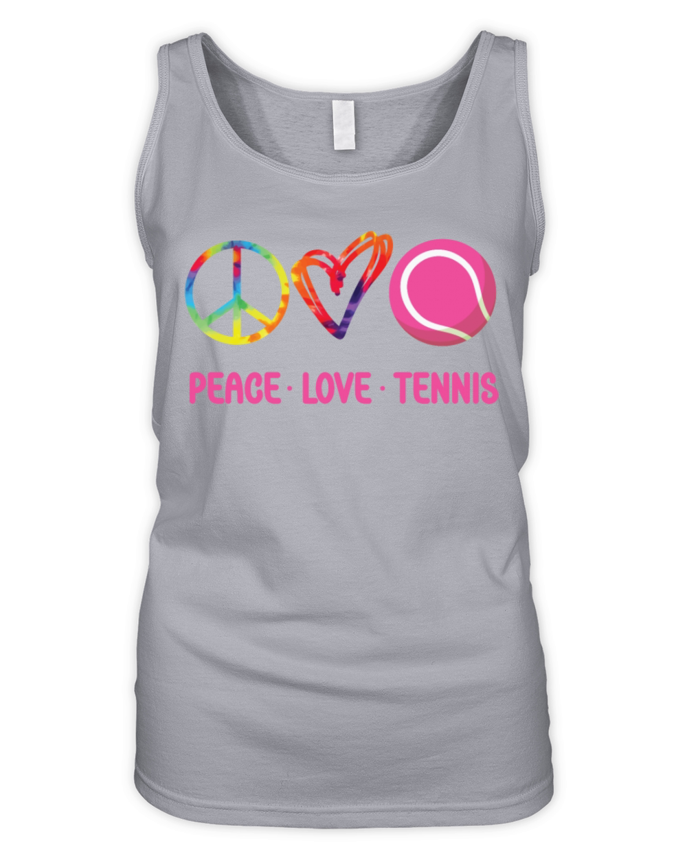 Funny Tennis Player Racket Tie Dye Organic Women's Tank Top