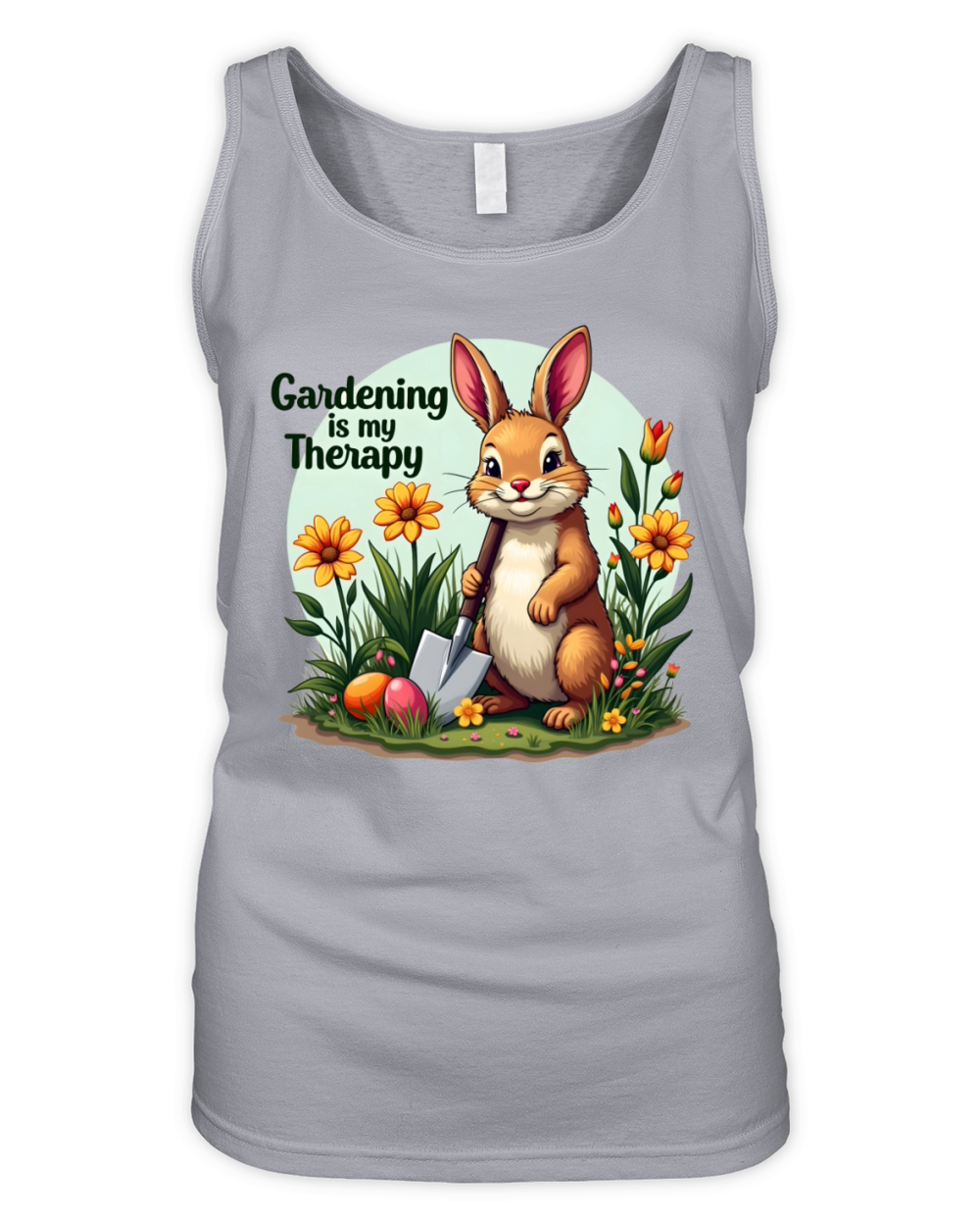 Gardening Is My Therapy Vector Design Organic Women's Tank Top