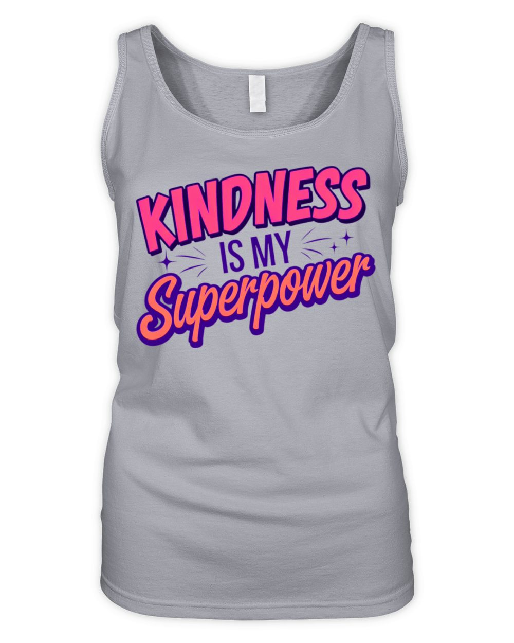 Kindness is My Superpower Inspirational Quote Desi Organic Women's Tank Top