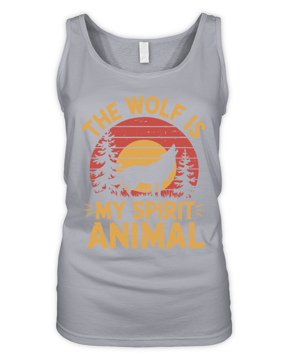 The Wolf Is My Spirit Animal Howling Wolf Organic Women's Tank Top