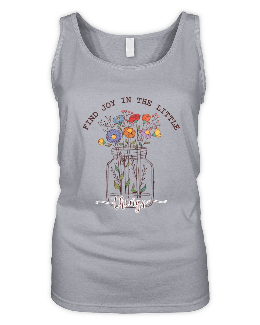 Vintage Retro Wildflowers Inspirational Quote Organic Women's Tank Top