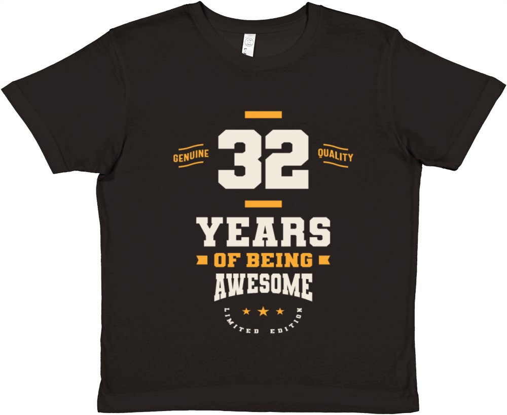 32 Years Of Being Awesome - 32nd Birthday Premium Kids Crewneck T-shirt