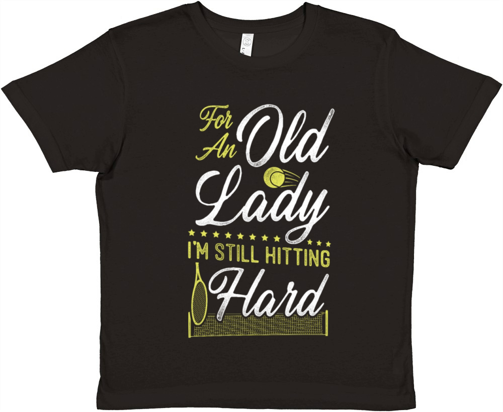 Funny Tennis Player Racket Grandma Premium Kids Crewneck T-shirt