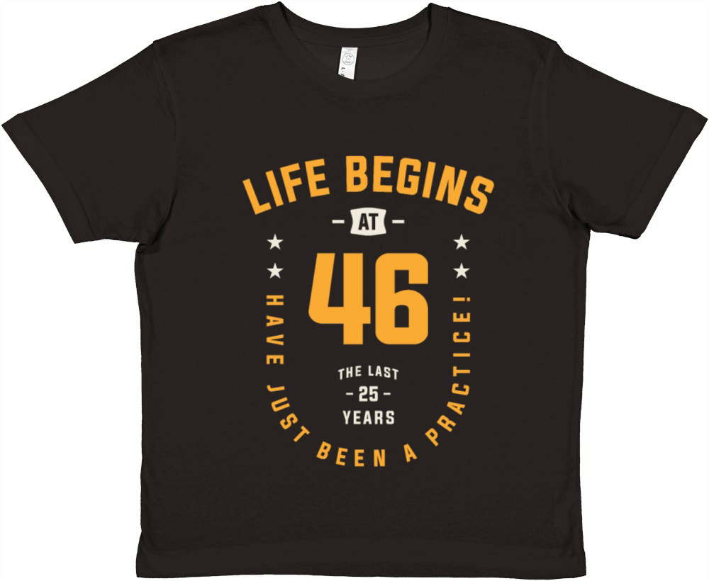 Life Begins at 46 - 46th Birthday Premium Kids Crewneck T-shirt