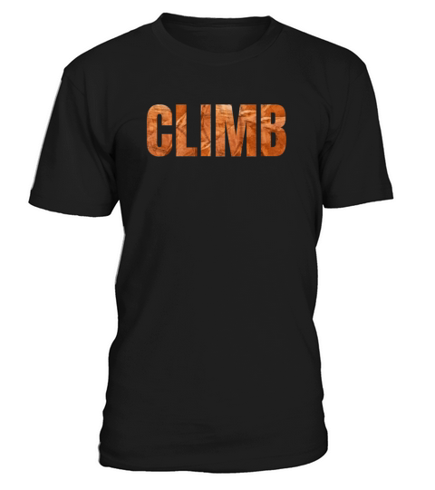 Climb lettering climbing bouldering sandstone dark T-Shirt Unisex