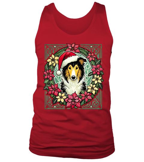 Christmas Collie Tank Top Unisex
