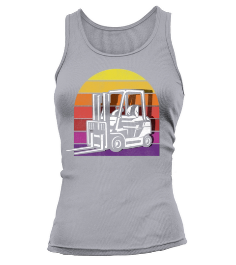 Forklift Retro Vintage Sunset Tank top Woman