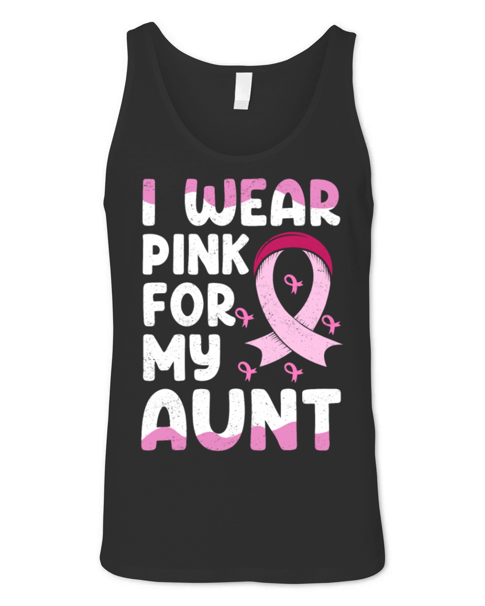 I Wear Pink For My Aunt Breast Cancer Unisex Jersey Tank