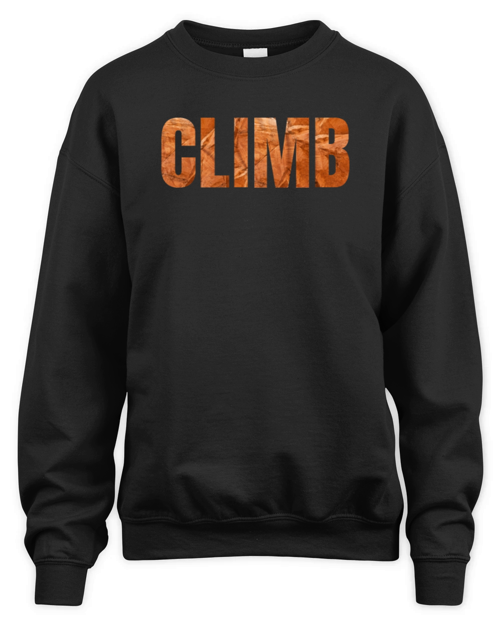 Climb lettering climbing bouldering sandstone dark Unisex Premium Crewneck Sweatshirt