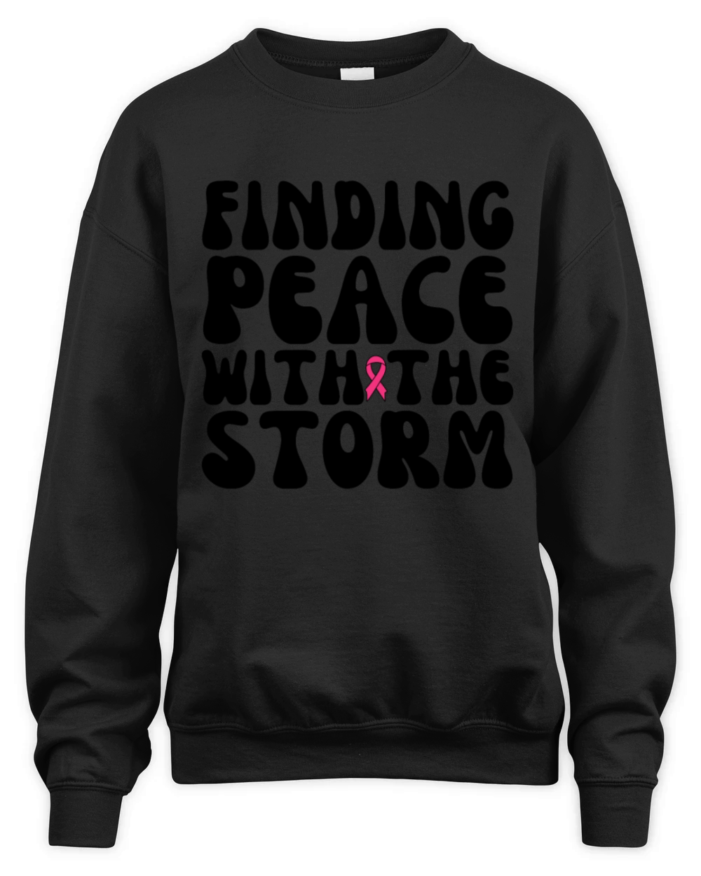Finding Peace With The Storm Breast Cancer Unisex Premium Crewneck Sweatshirt