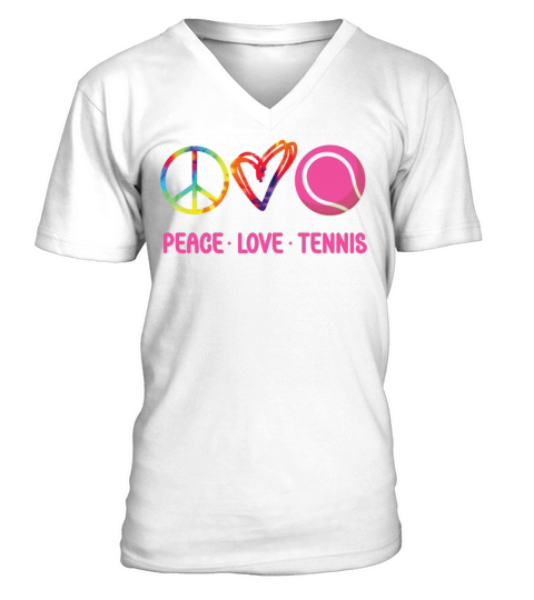 Funny Tennis Player Racket Tie Dye V-Neck T-shirt
