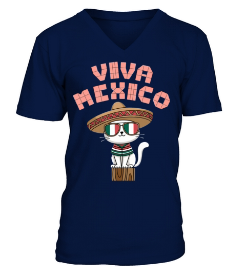 Viva Mexico Celebrate Hispanic Heritage Month V-Neck T-shirt