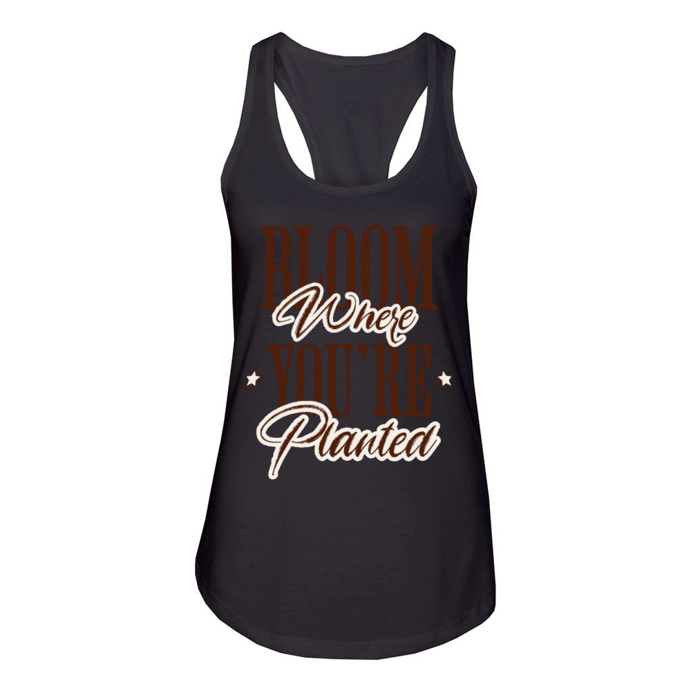 inspiration and power full tee design Women's Racerback Tank