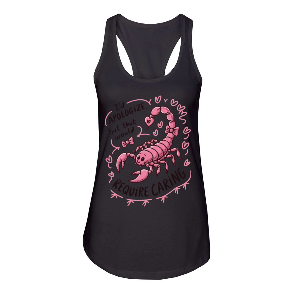 Scorpio Apology Funny Scorpio Quote Women's Racerback Tank