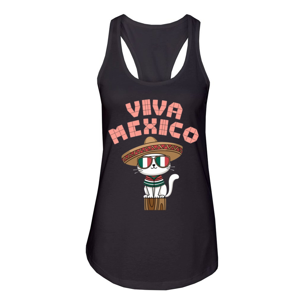 Viva Mexico Celebrate Hispanic Heritage Month Women's Racerback Tank