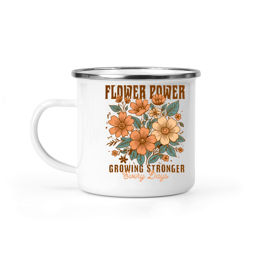 Flower Power - Growing Stronger Camping Mug