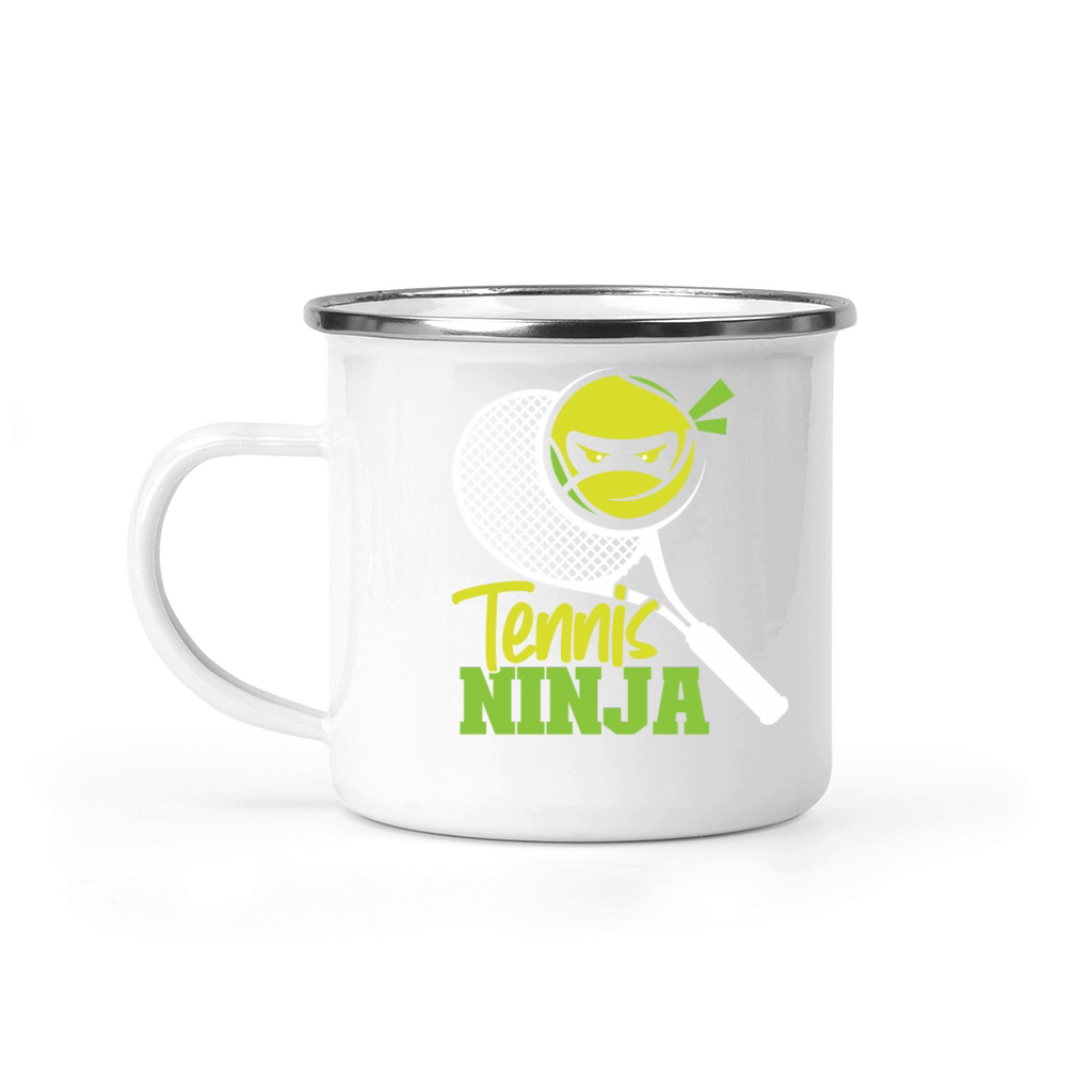 Funny Tennis Player Racket Ninja Camping Mug