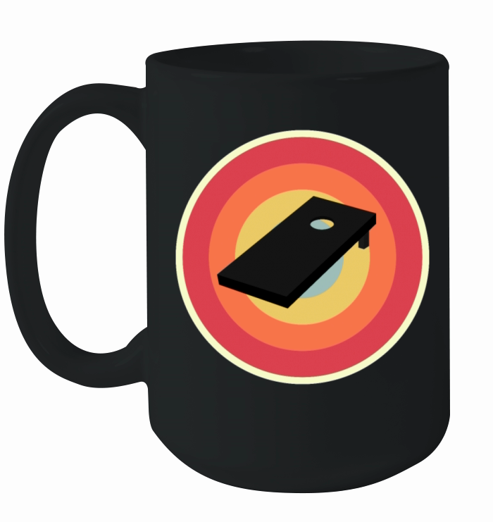 Vintage Retro Cornhole Board Ceramic Mug