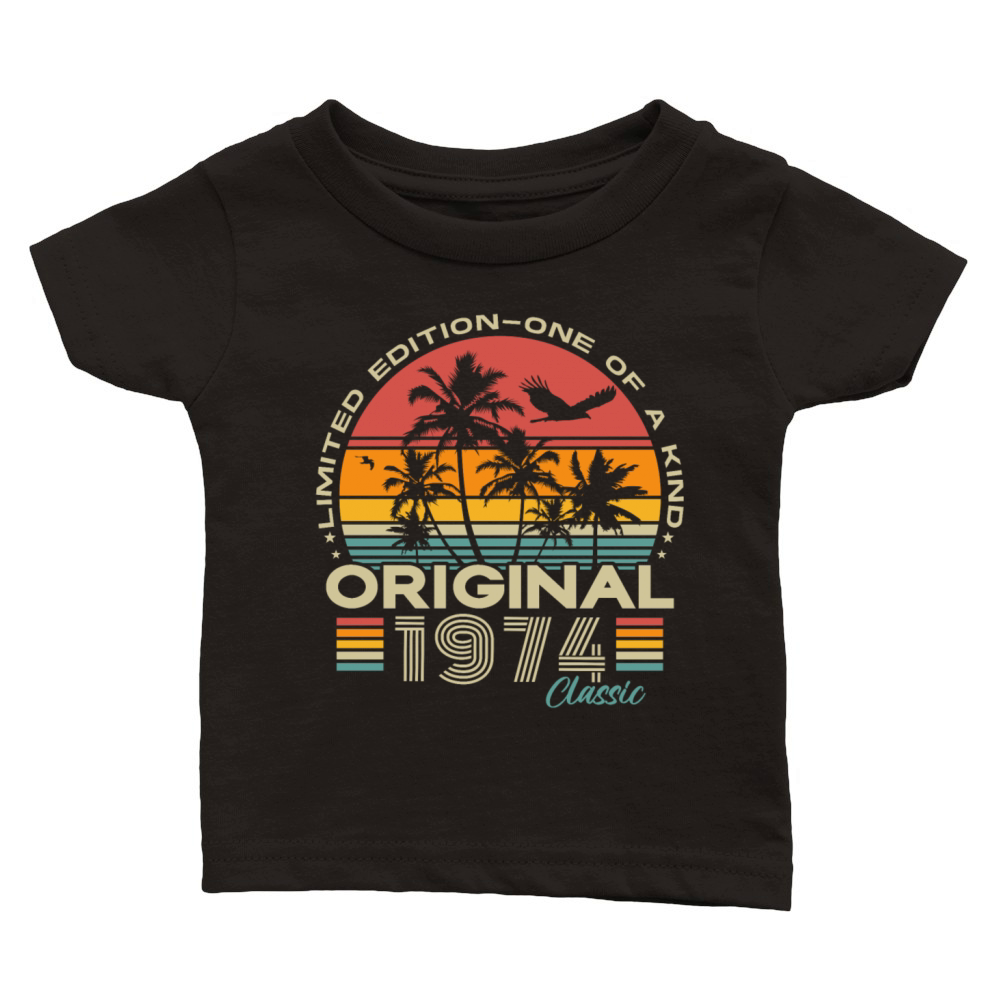 Original 1974 Vintage Retro 50th birthday Classic Baby Crewneck T-shirt