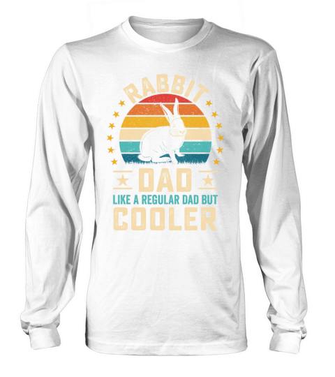Retro sunset Rabbit Dad quote furry pet design Long sleeved Unisex