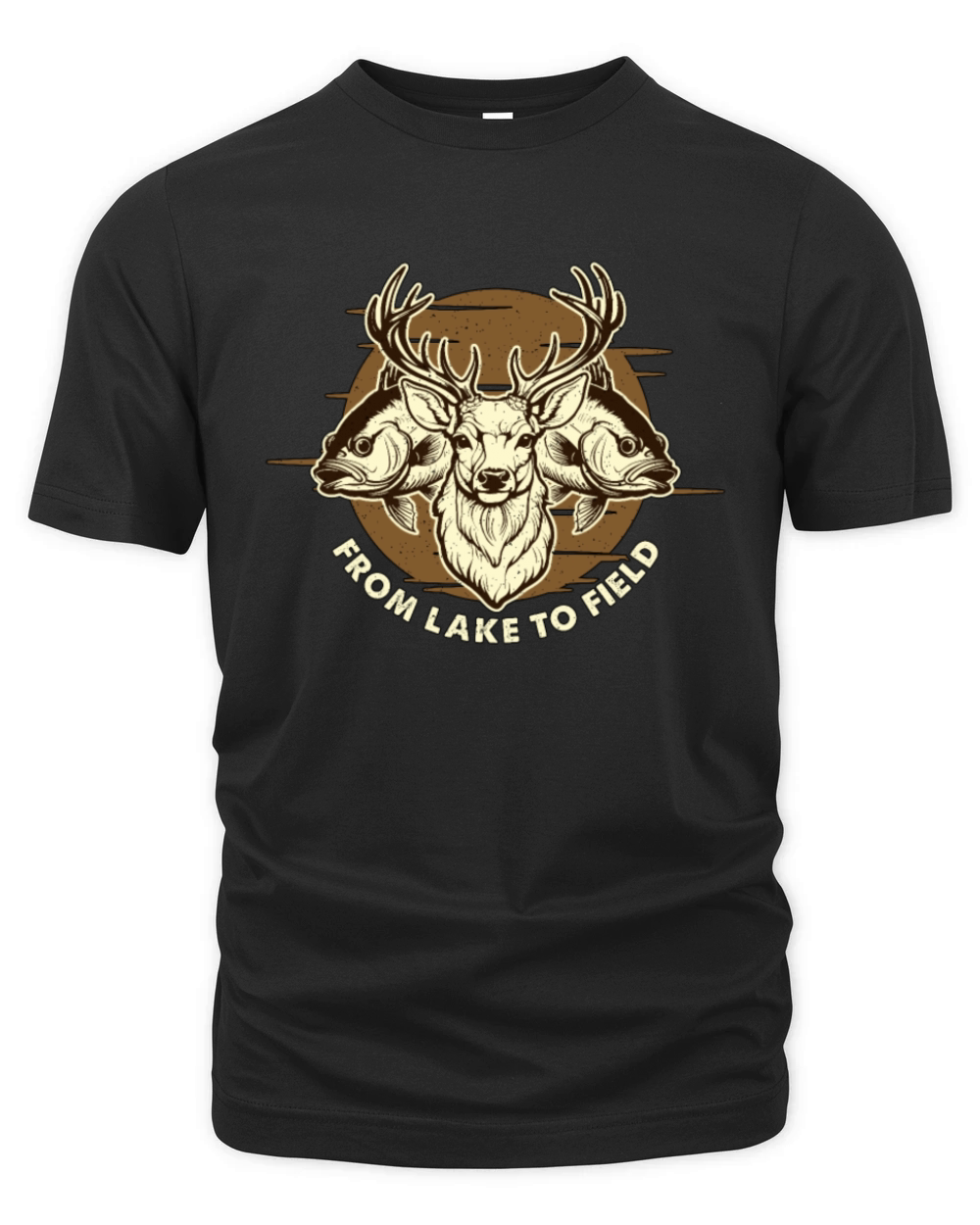Fishing And Hunting From Lake To Field Outdoors Organic Unisex T-shirt