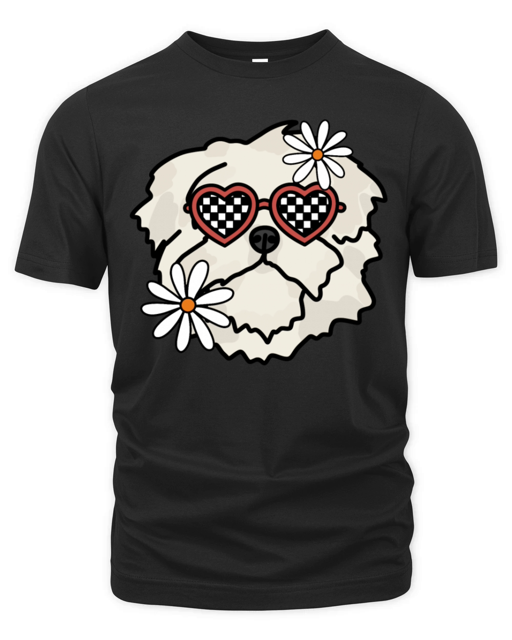 Lhasa Apso Retro Dog Organic Unisex T-shirt