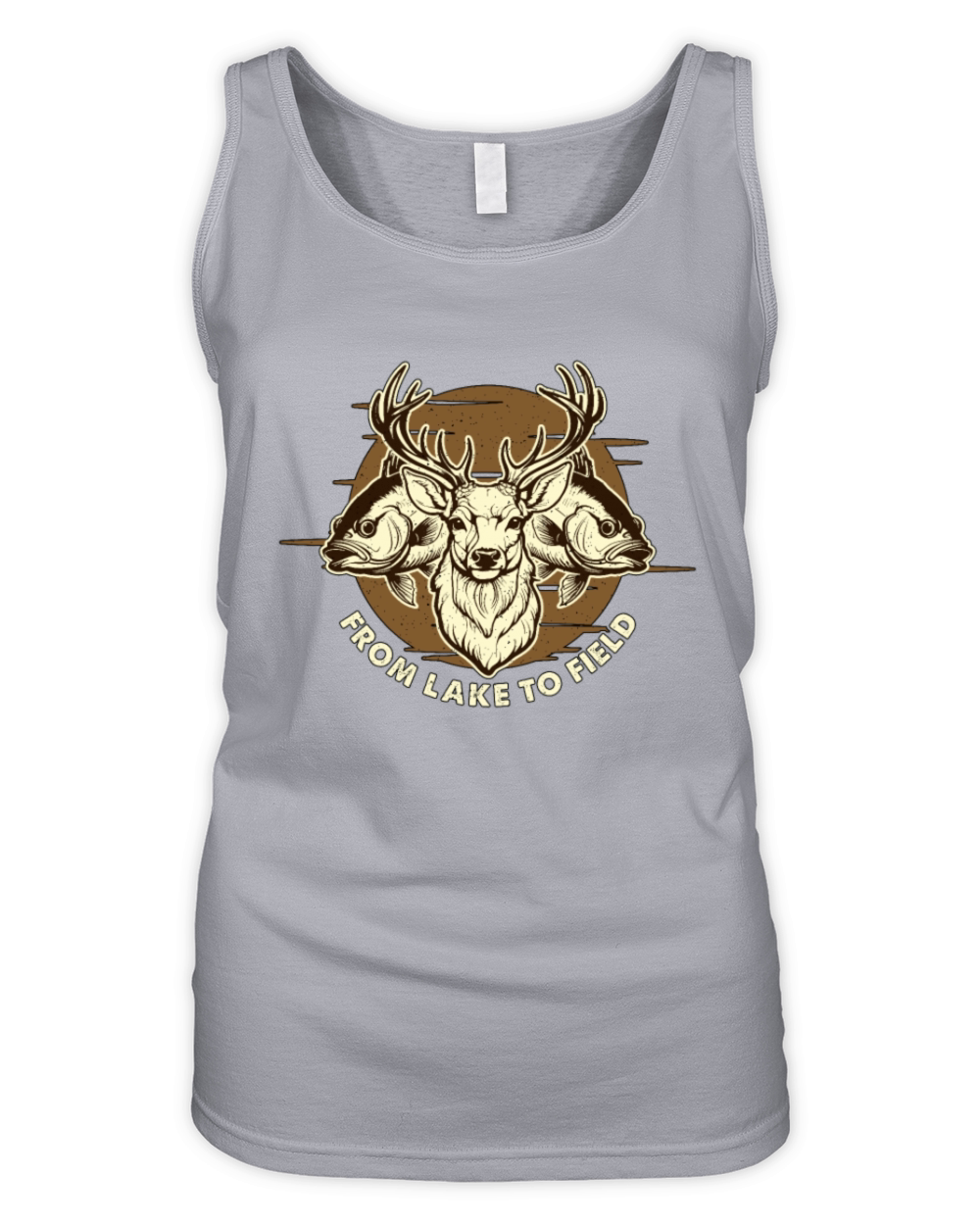 Fishing And Hunting From Lake To Field Outdoors Organic Women's Tank Top
