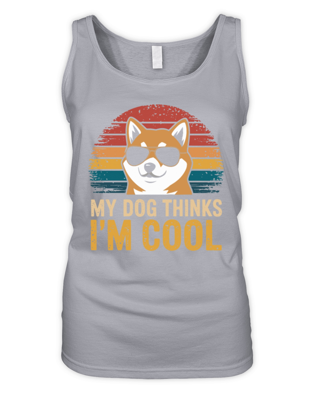 Shiba Inu My Dog Thinks Im Cool Organic Women's Tank Top