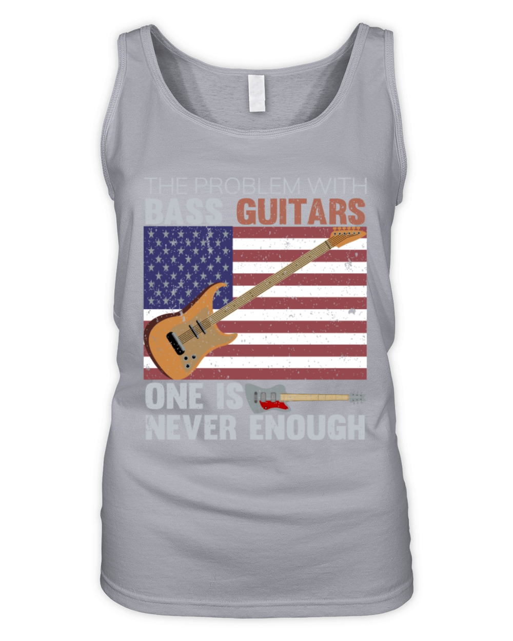 The Problem With Bass Guitars Funny T-Shirt Organic Women's Tank Top