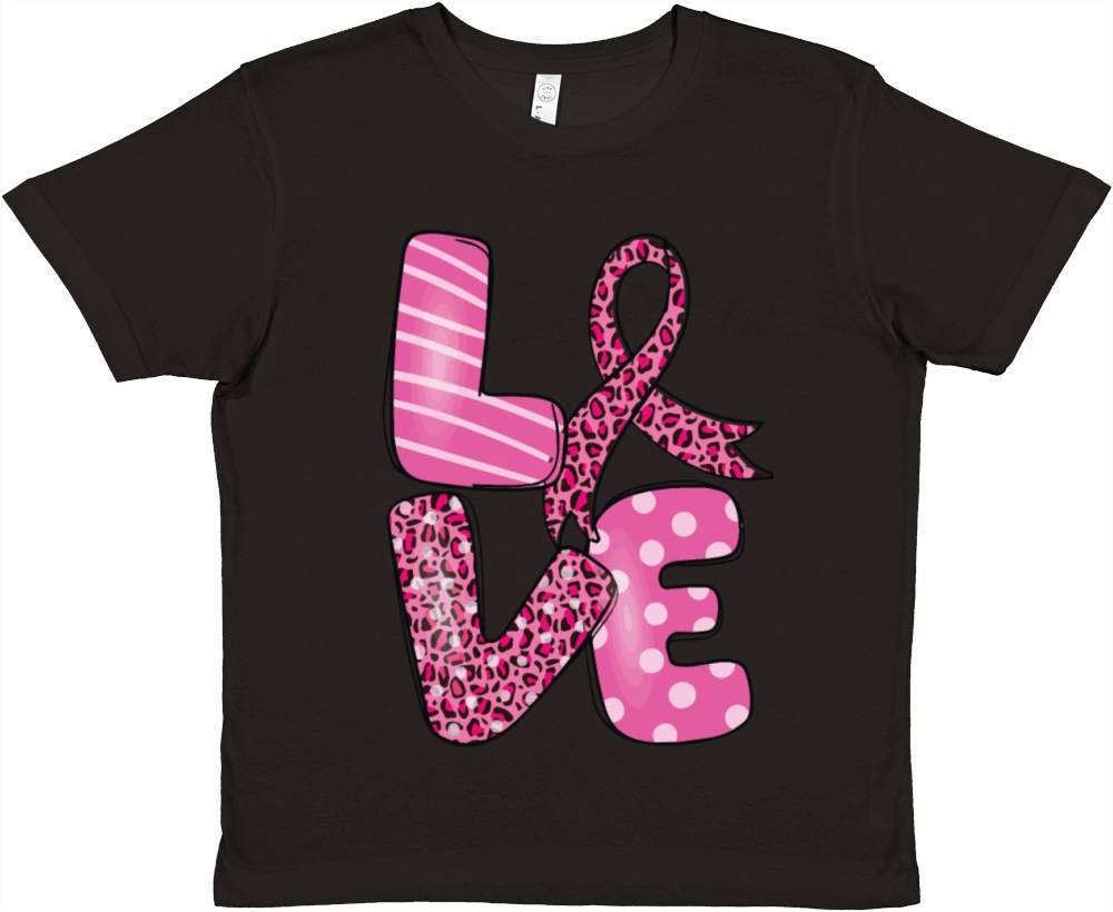 Love Breast Cancer Survivor Breast Cancer Month Premium Kids Crewneck T-shirt