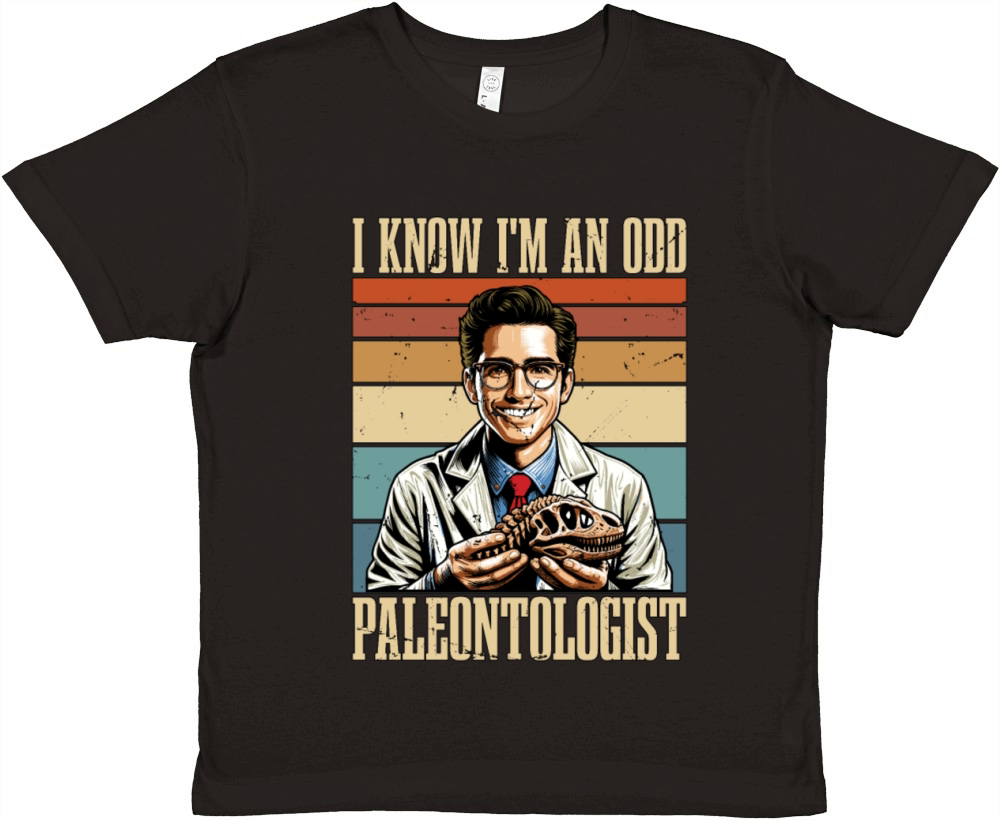 Paleontology I Know Im An Odd Fossil Collector Premium Kids Crewneck T-shirt