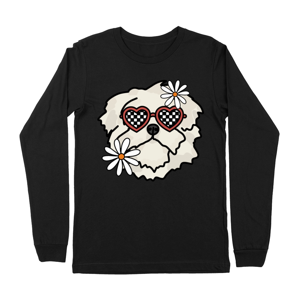 Lhasa Apso Retro Dog Premium Long Sleeve