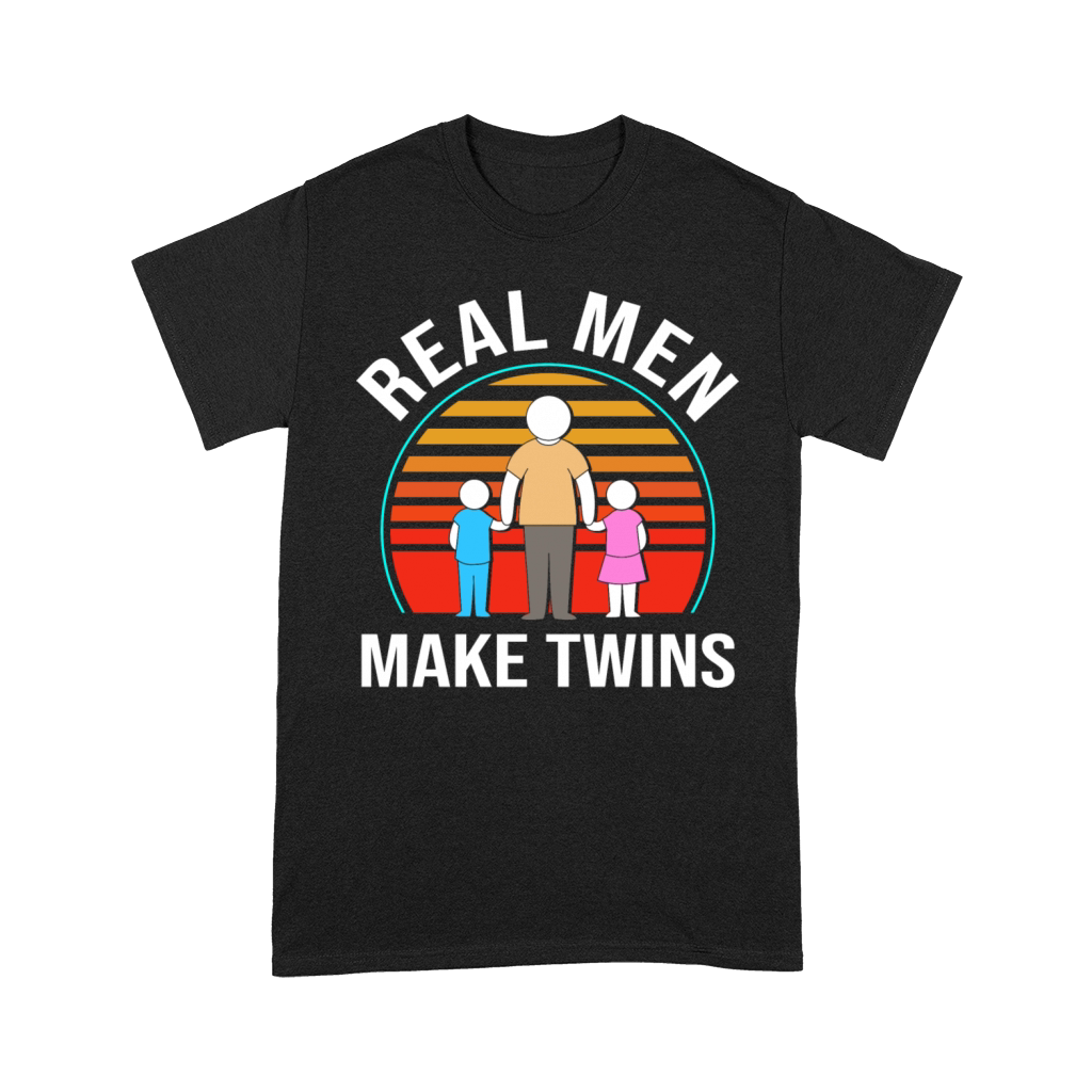 Retro Dad Of The Twins Real Men Make Twins Premium T-shirt