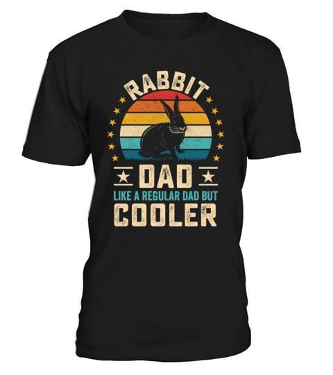 Retro sunset Rabbit Dad quote furry pet design T-Shirt Unisex