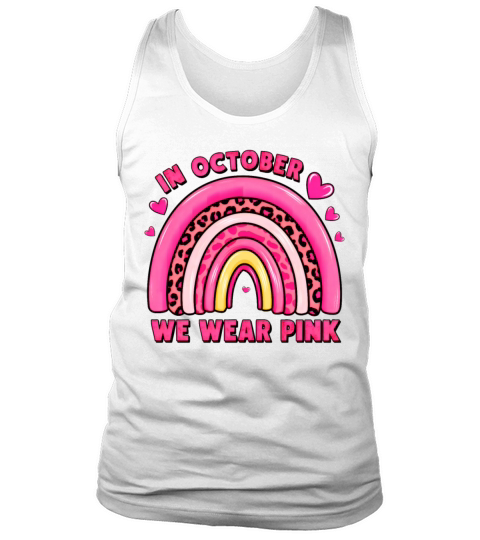 In October We Wear Pink Leopard Tank Top Unisex