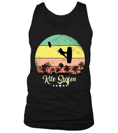 Kite Surfing Surfer Vintage Retro Sunset Tank Top Unisex