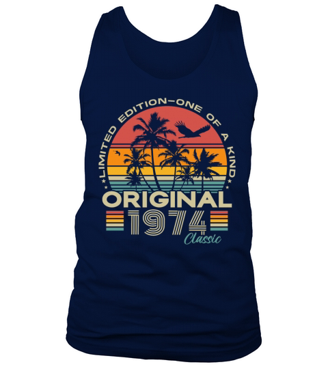 Original 1974 Vintage Retro 50th birthday Tank Top Unisex