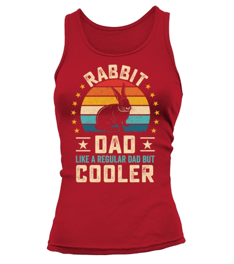 Retro sunset Rabbit Dad quote furry pet design Tank top Woman