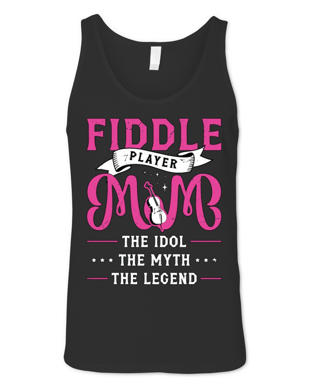 Fiddle Player Mom The Idol Loves Country Music Unisex Jersey Tank