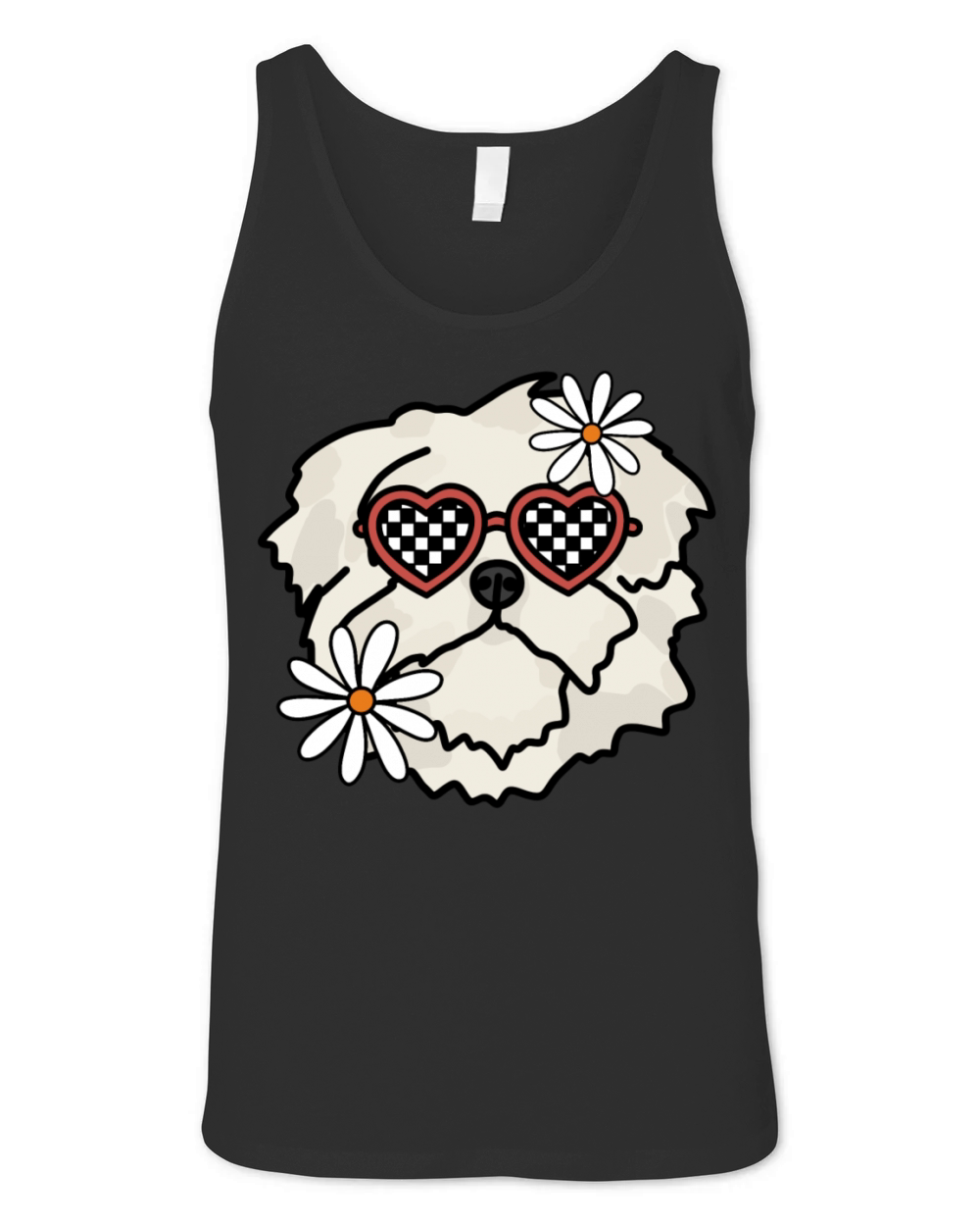 Lhasa Apso Retro Dog Unisex Jersey Tank