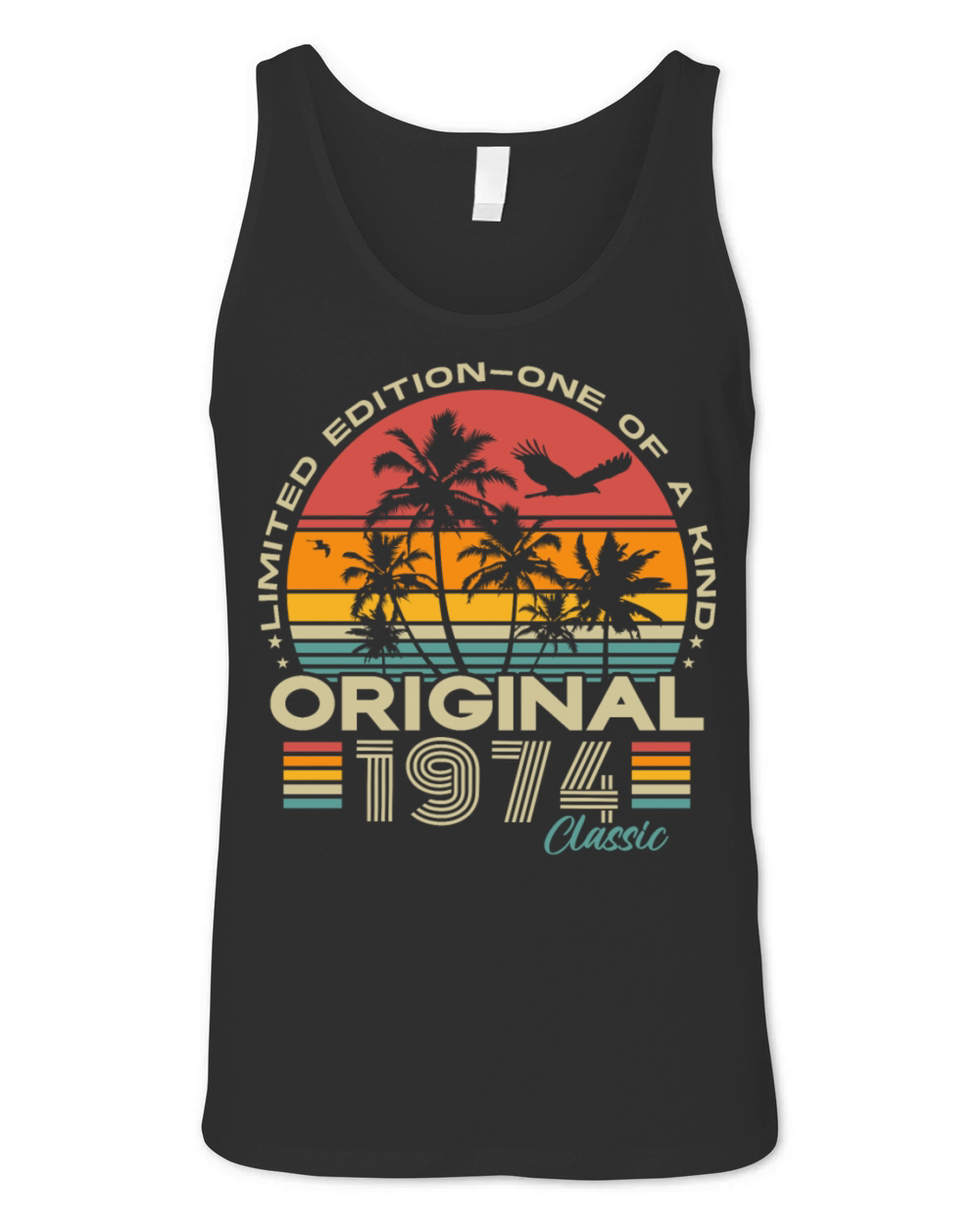 Original 1974 Vintage Retro 50th birthday Unisex Jersey Tank