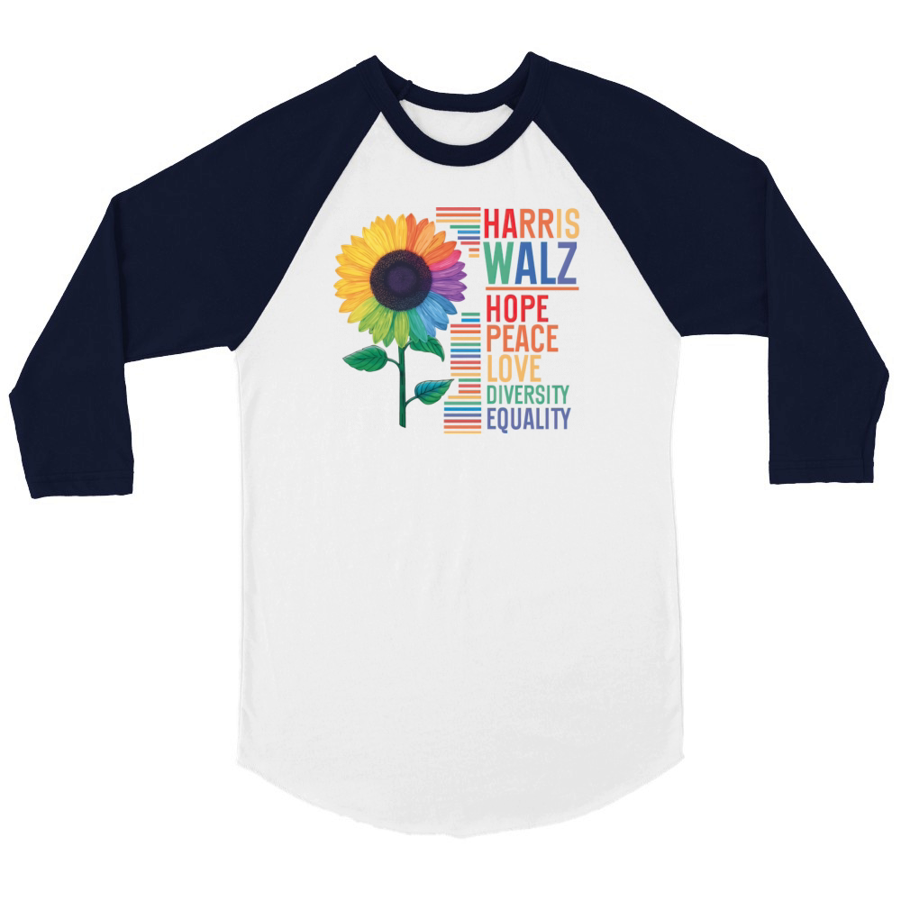 Funny Kamala Harris Tim Walz 2024 Unisex ¾ sleeve Raglan T-shirt