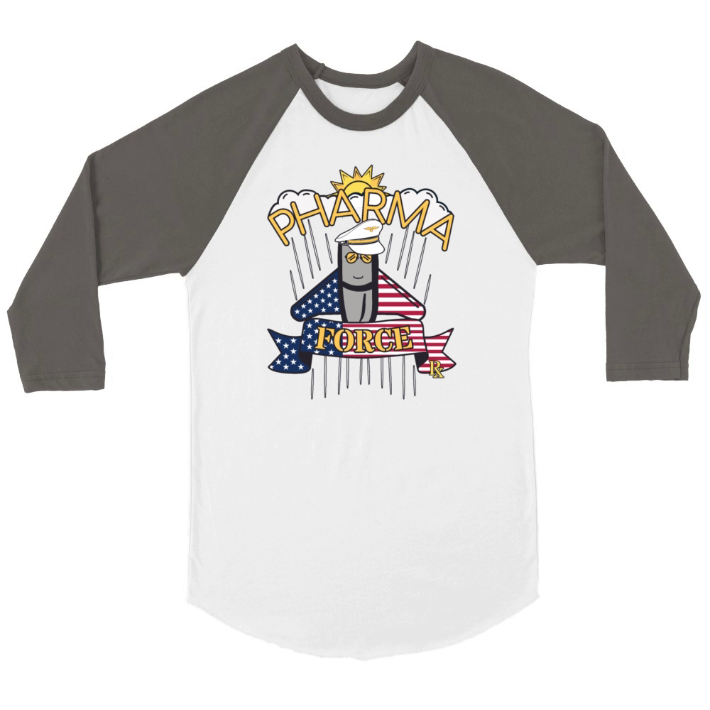 Pharmacy USA Pharma Force Unisex ¾ sleeve Raglan T-shirt