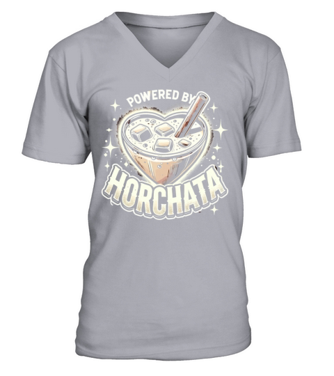 Vintage Retro Style Horchata Mexican Drink Summer V-Neck T-shirt